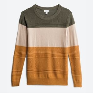 Market & Spruce Textured Cotton Blend Sweater XL